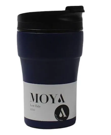 Moya Low Tide Travel Coffee Mug Black/Navy - 250mL