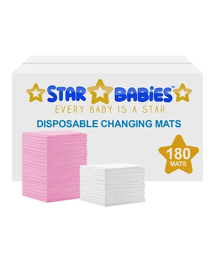 Star Babies Disposable Changing Mats - 180 Pieces