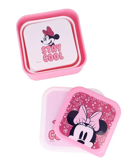 Disney Nesting Snack Boxes Set Minnie Mouse - 3 Pieces