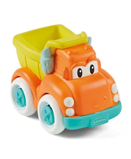 انفانتينو لعبة نشاط الطفل بعجلات ناعمة تمسك وتتدحرج شاحنة نقل - متعدد الألوان