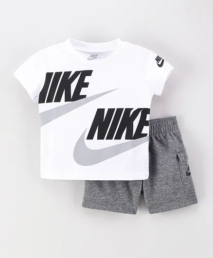 Nike NSW HBR Graphic T-Shirt & Shorts Set - White