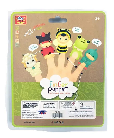 Toon Toyz Animal Finger Couple Pack of 5 - 20 cm