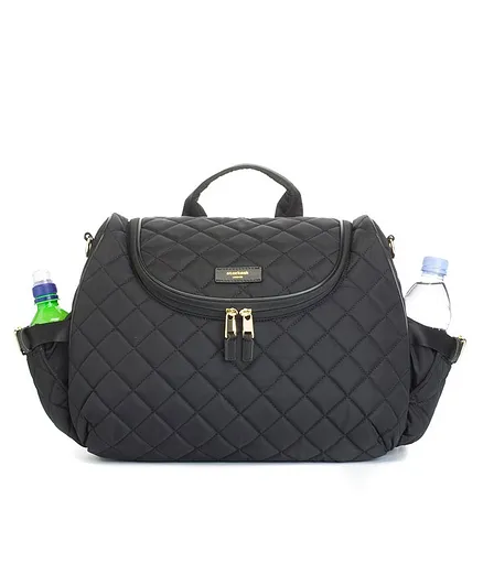 Storksak Poppy Quilted Diaper Bag -Black