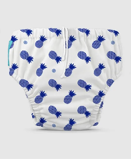 Charlie Banana Reusable Swim Diaper Blue Pineapple - Medium
