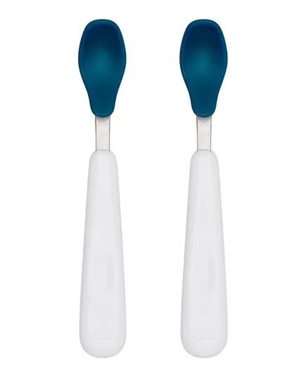 Oxo Tot Feeding Spoon Set With Soft Silicone - Navy