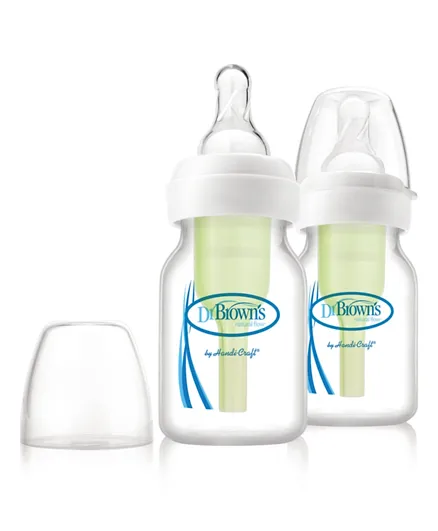 Dr. Brown's Feeding Bottle Transparent Pack of 2 - 60 ml