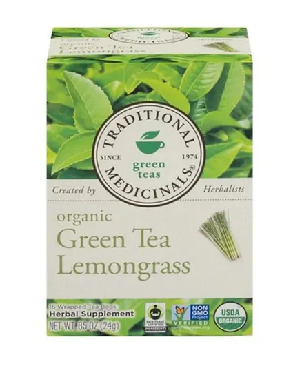 تراديشنال ميدز شاي أخضر بالليمون العشبي - 16 كيس شاي