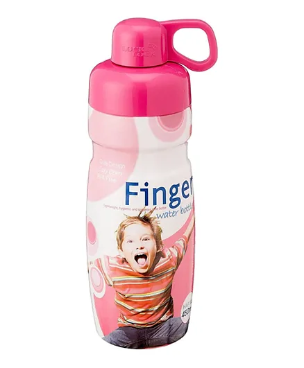 Lock & Lock Finger Water Bottle Pink - 450ml