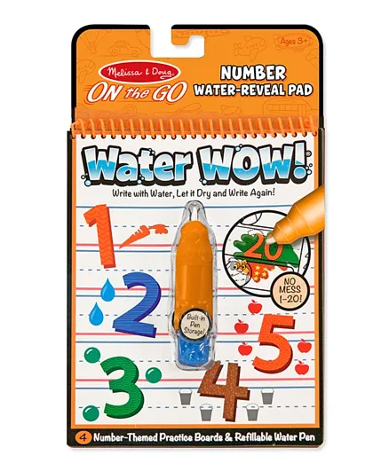 Melissa and Doug Water Wow! On the Go Travel Activity Water Reveal Pad - Numbers