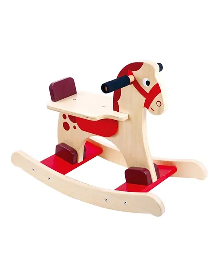 لعبة الحصان الهزاز الخشبي من توبي - أحمر