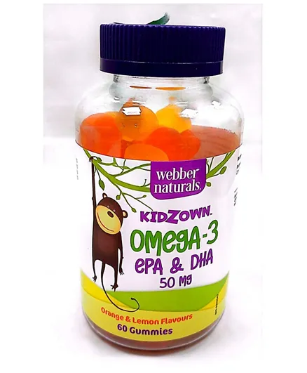Webber Naturals KidZown Omega-3 50g - 60 Gummies