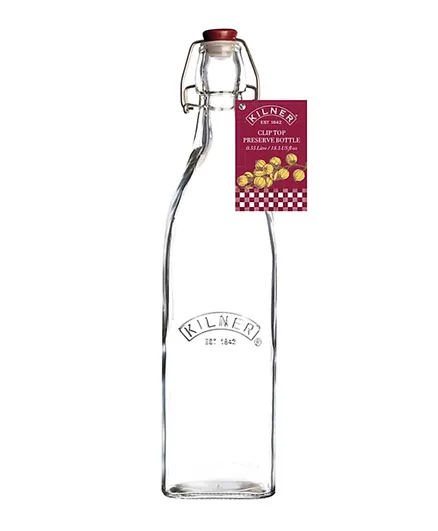 Kilner Clip Top Square Bottle - 0.55L