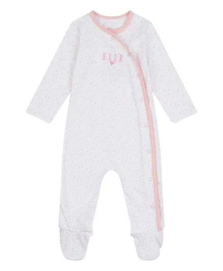 Elle Baby All Over Print Sleepsuit - White