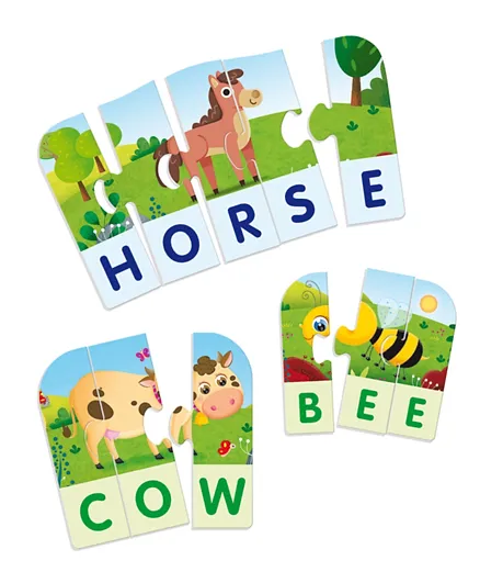 Lisciani Life Skills My First Words The Farm puzzles with letters and drawings