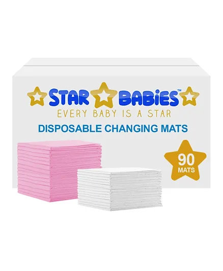 Star Babies Disposable Changing Mats - 90 Pc