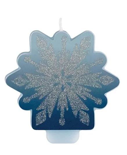 Party Centre Frozen II Glitter Candle - Blue