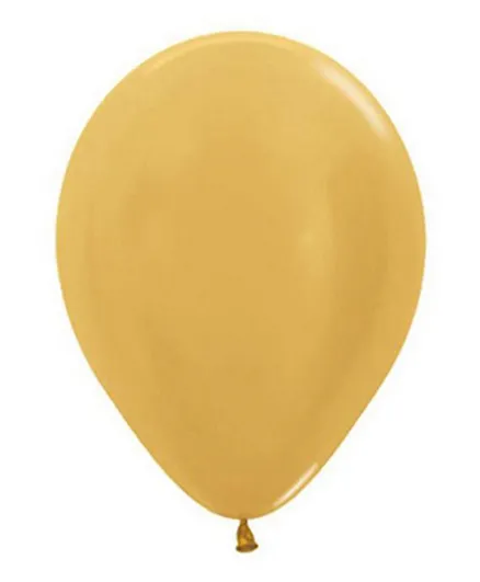 Sempertex Round  Latex Balloons Metallic Gold - Pack of 50