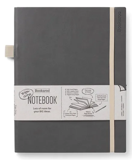 IF Bookaroo Bigger Things Notebook Journal - Charcoal