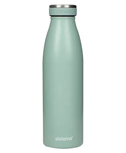 Sistema Stainless Steel Water Bottle Dark Green - 500mL