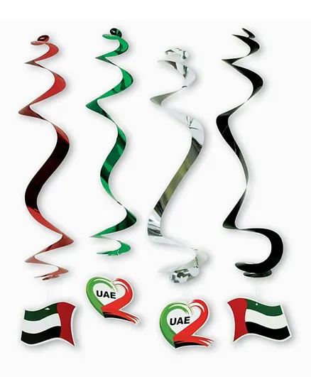 Party Magic UAE National Day Streamer Decoration - Pack of 4