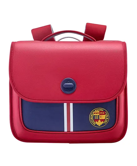 نوهوو - حقيبة مدرسية أفقية بريبي لحماية العمود الفقري - أحمر 12 إنش