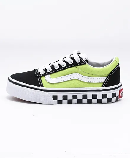 Vans Yt Ward Low Top Check Shoes - Green