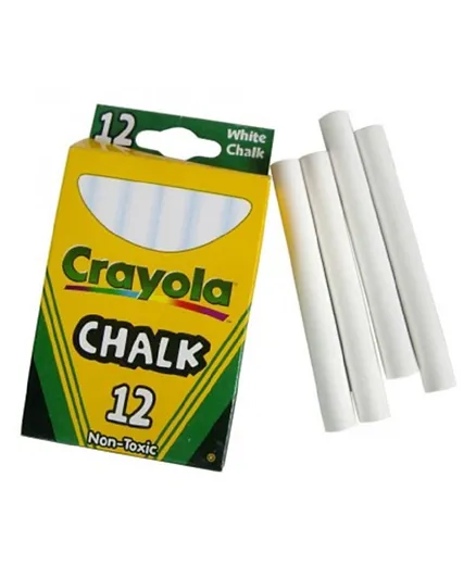 Crayola Anti Dust Chalks White - 12 Pieces