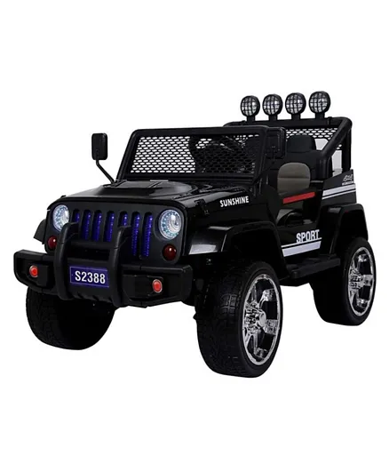 Megastar Licensed 2 Seater Kids Jeep Style Ride On - Black