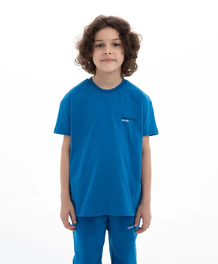 TWAN 4Seasons Kids Organic Oversized T-shirt  - Blue