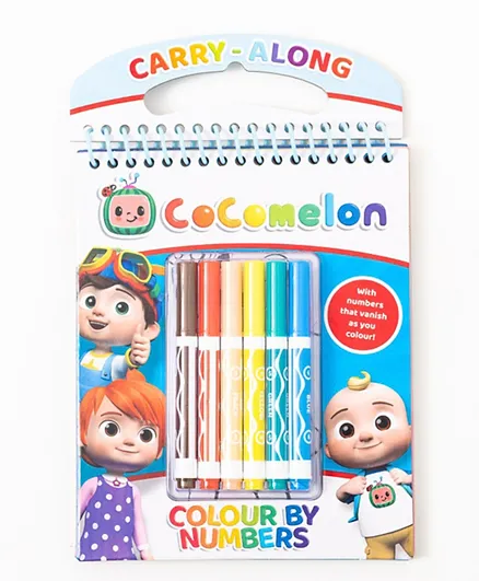 Cocomelon Colour by Numbers Mini Markers - Pack of 6