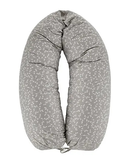 Babyjem Functional Mother & Baby Pillow - Grey Flower
