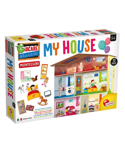 Lisciani Montessori Maxi My House Puzzle - Multicolor