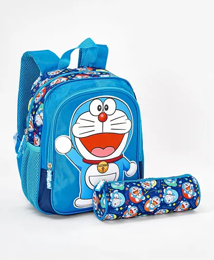 Doraemon Printed School Bag & Pencil Case Set - 12 Inch