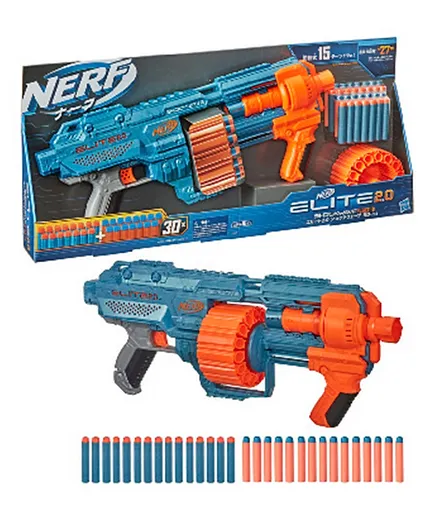 Nerf Elite 2.0 Shock wave RD 15 Blaster Gun - Blue & Orange