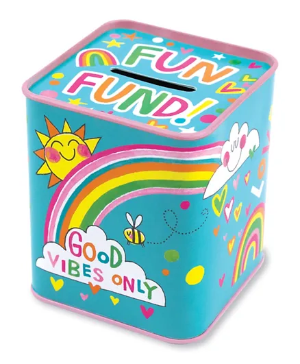 Rachel Ellen  Money Box  Fun Fund Good Vibes Only - Blue