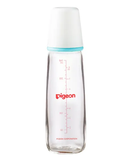 Pigeon Slim Neck Glass Bottle White Cap - 240mL