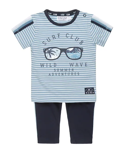 Dirkje Surf Club T-Shirt & Pants Set - Blue