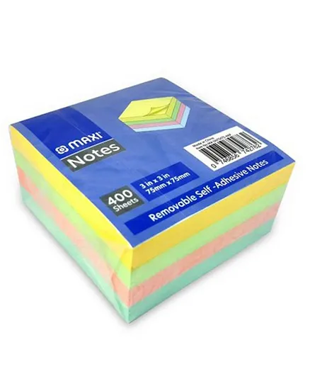 Maxi Sticky Notes 4x100 Assorted Pastel Color - 400 Sheets