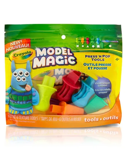 Crayola Model Magic Press 'n Pop Texture Tools - 6 Pieces