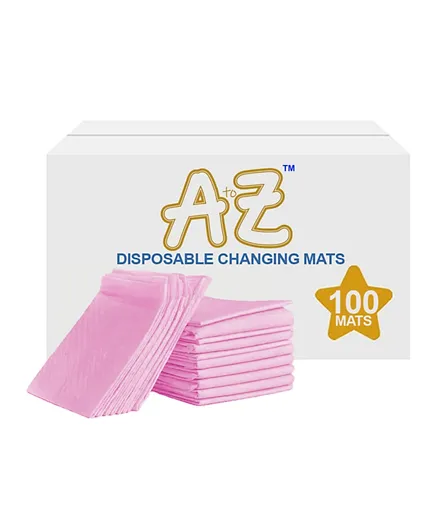 Star Babies A to Z Disposable Changing Mats Large Pink - Pack of 100