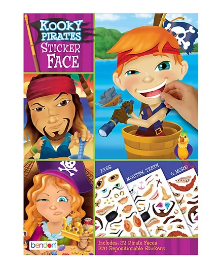 Kooky Pirates Create-a-Face Sticker Book - English