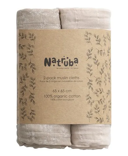 Natruba Muslin Leaf Pack of 2 - Creme