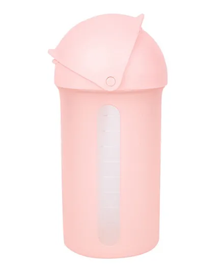 Boon Swig Silicone Straw Bottle Pink- 270ml