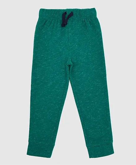 The Children's Place Solid Marled Fleece Jogger Pants - Green