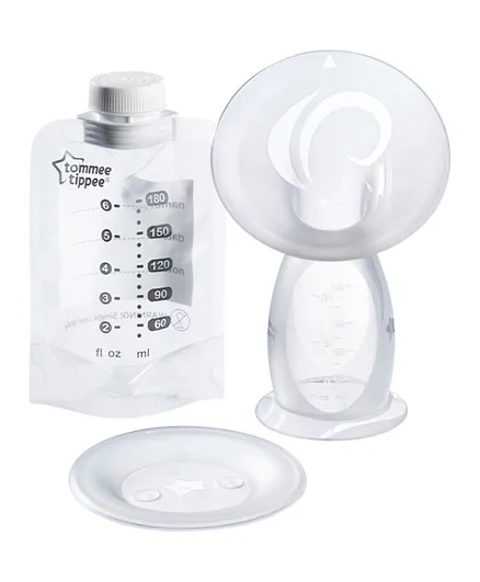 Tommee Tippee Silicone Manual Breast Pump - 3 Pieces
