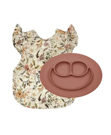 ezpz Mini Mat Sienna + BapronBaby  Delilah Floral Flutter Bundle