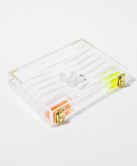 Sunnylife Mini Lucite Backgammon  Neon