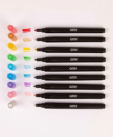 OMY  Glitter Markers - 9 Pieces