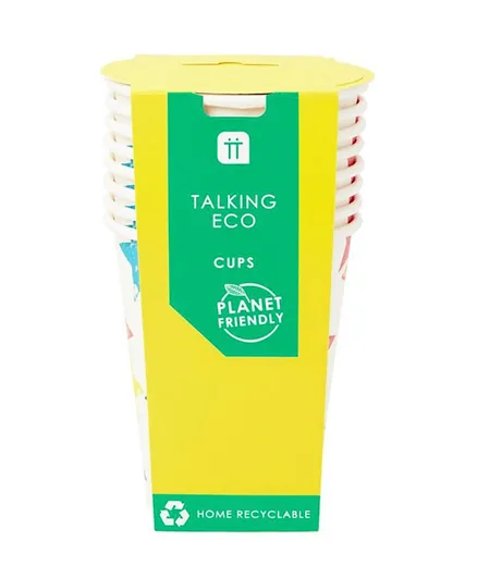 Talking Tables Birthday Brights Star Recyclable Paper Cup - Pack of 8