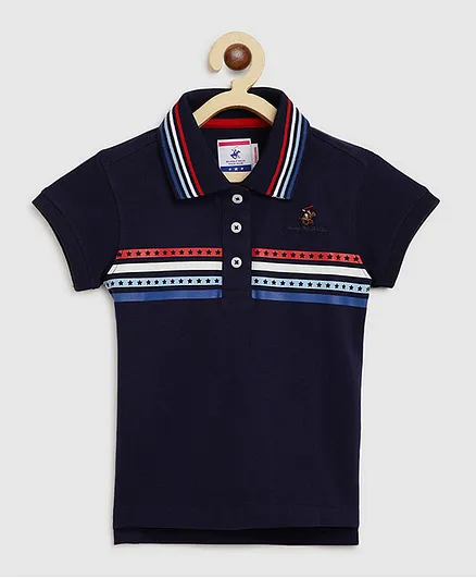 Beverly Hills Polo Club Fashion Polo T-Shirt - Navy Blue